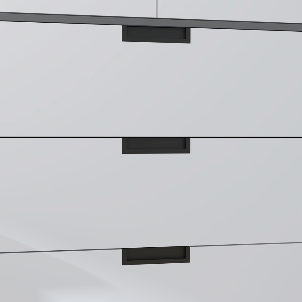 Portland 2 Door 3 Drawer Grey Wardrobe Image 3