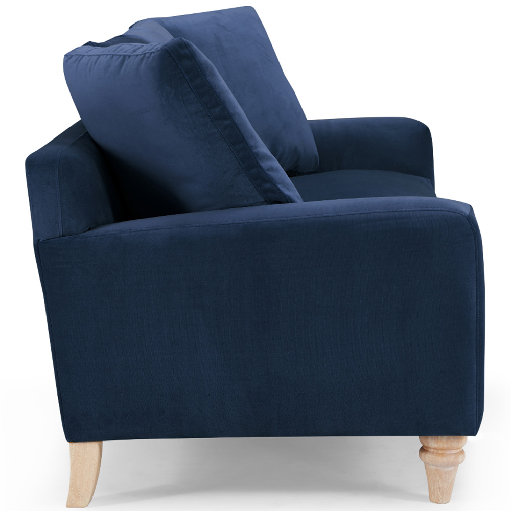 Home Detail Covent 3 Seater Navy Blue Velvet Sofa Image 4