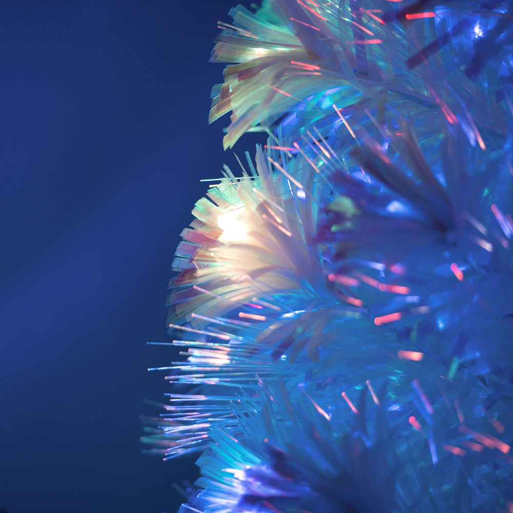 The Christmas Centre 66 Multicolour LED Iridescent White Fibre Optic Artificial Xmas Tree 7ft Image 6