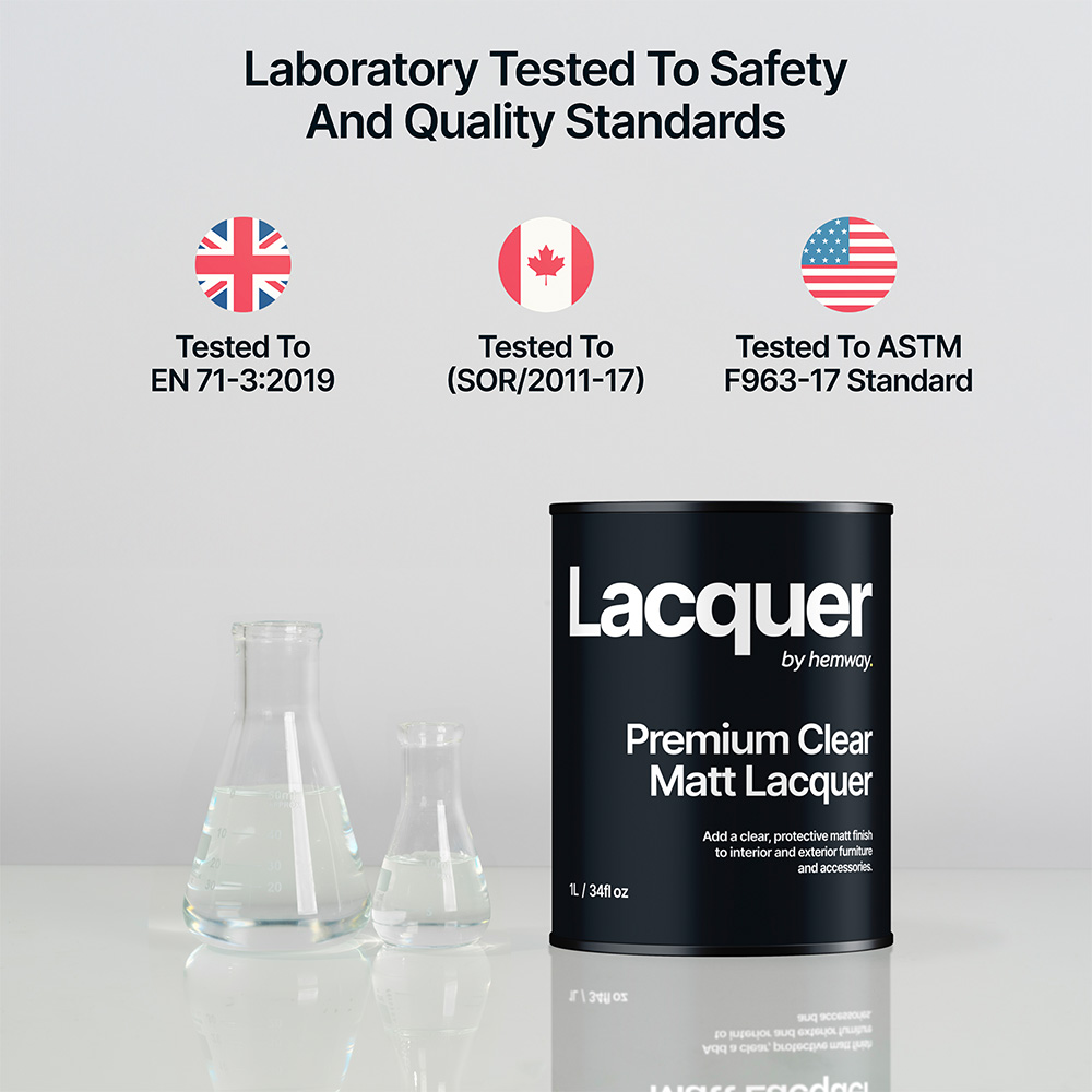 Hemway Clear Matt Protective Lacquer Varnish 1L Image 8