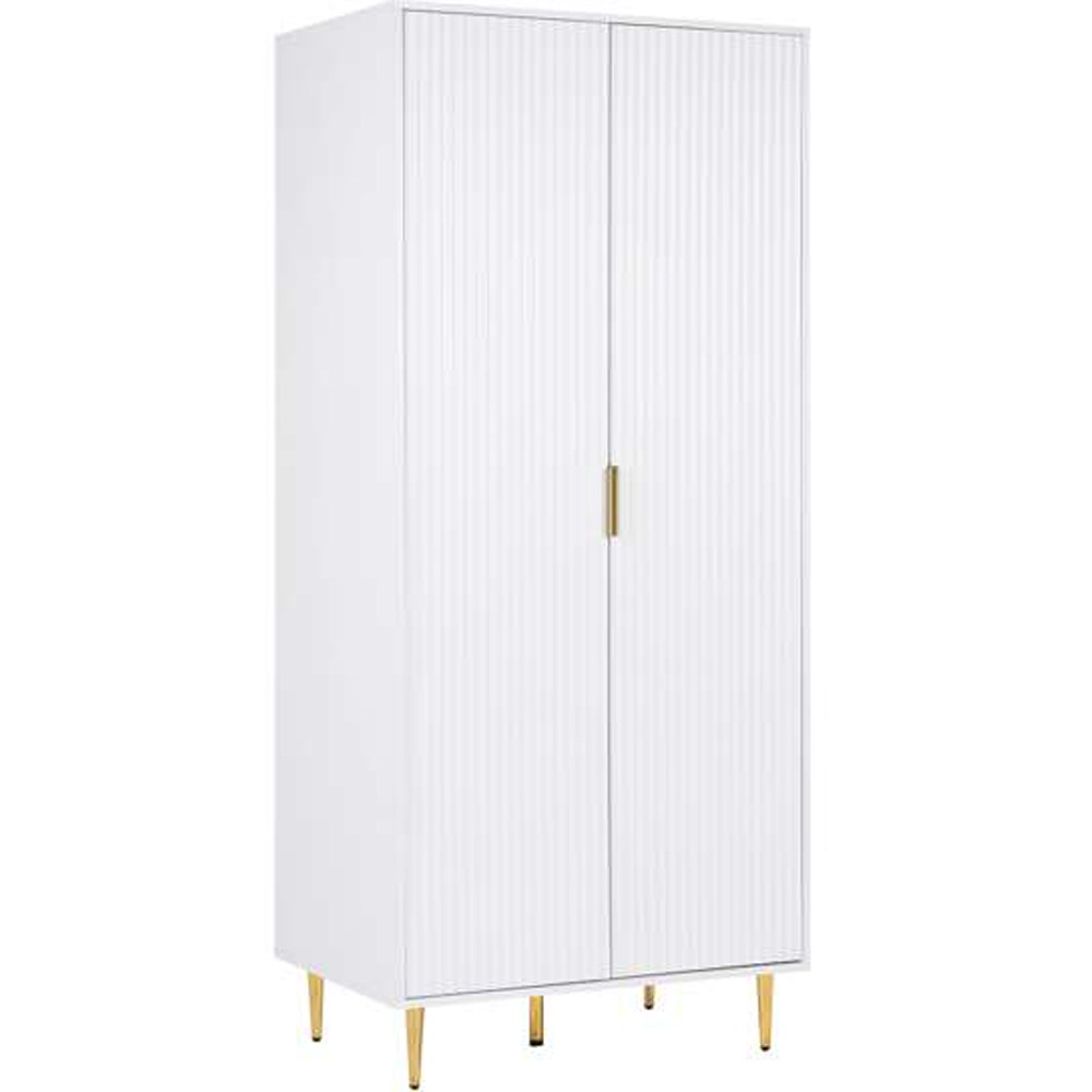 Birlea Zara 2 Door Fluted White Wardrobe Image 2