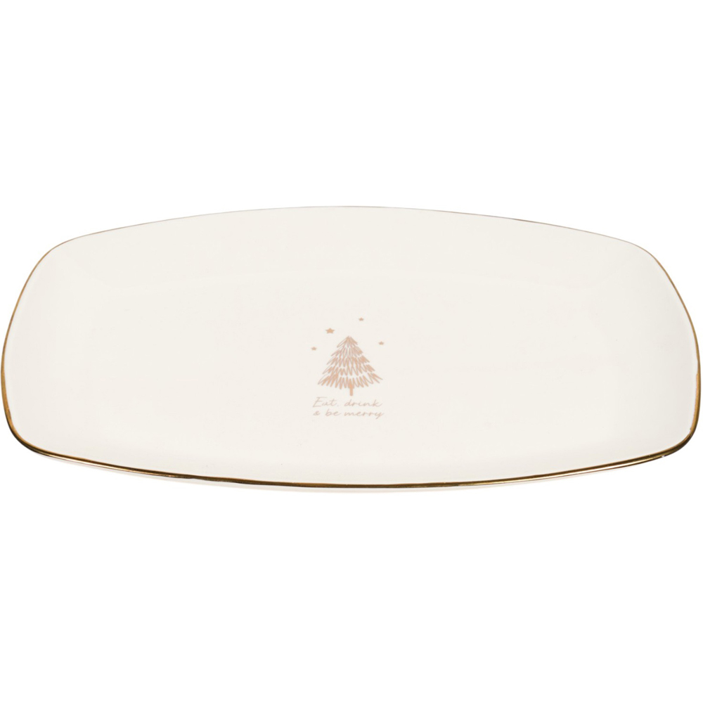 Gold Spruce Large Serving Platter White Image 3