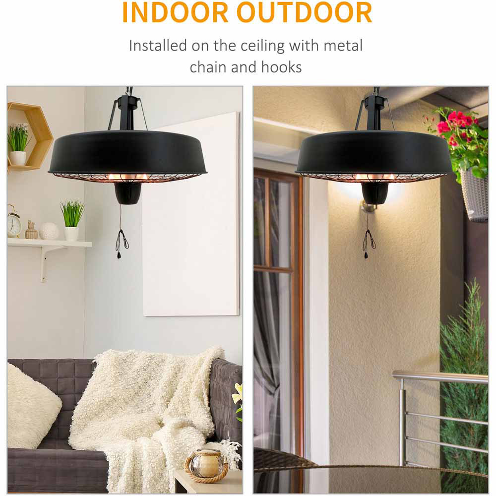 Outsunny Adjustable Infrared Ceiling Mounted Light Heater Image 7