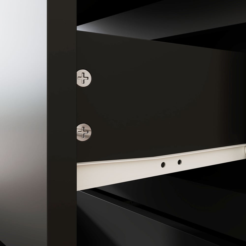 Portland 4 Drawer Black Chest of Drawers Image 3