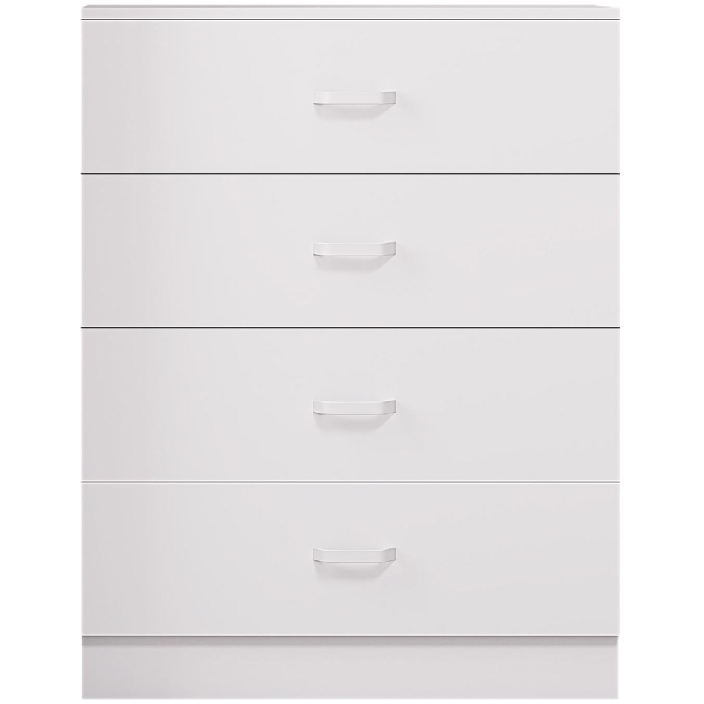 FWStyle Tunis 4 Drawer Matt White Chest of Drawer Image 3