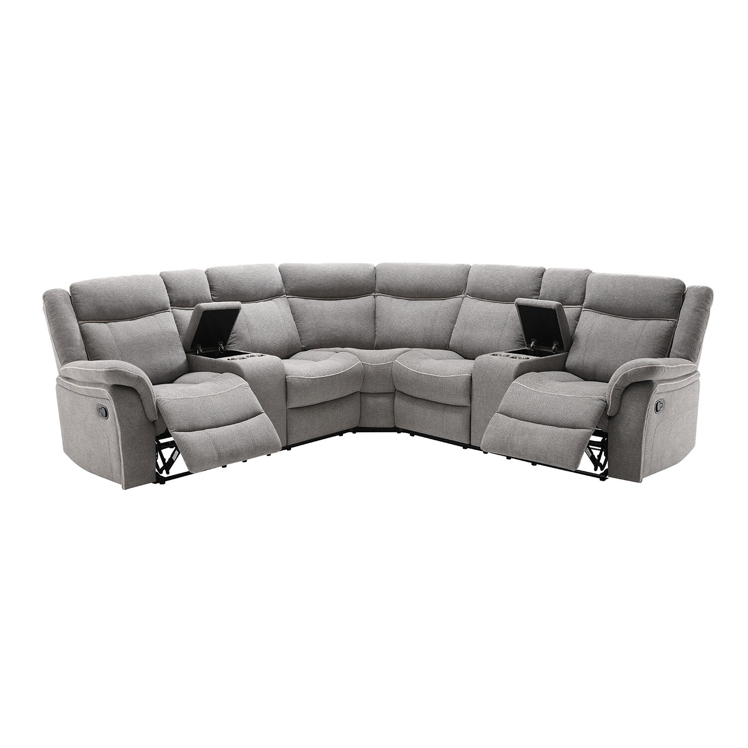 Sherford 5 Seater Grey Corner Sofa Image 2