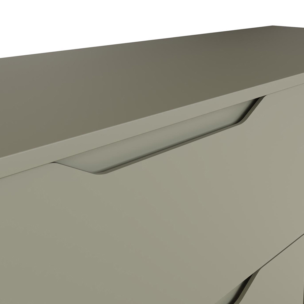 FWStyle Luno 6 Drawer Green Modern Wide Chest of Drawers Image 5