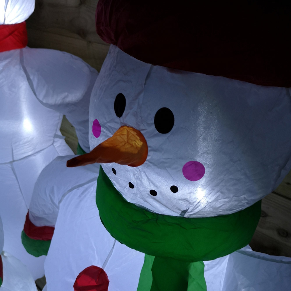 Samuel Alexander Snowman Family Lit Inflatable Christmas Decoration 5ft Image 3