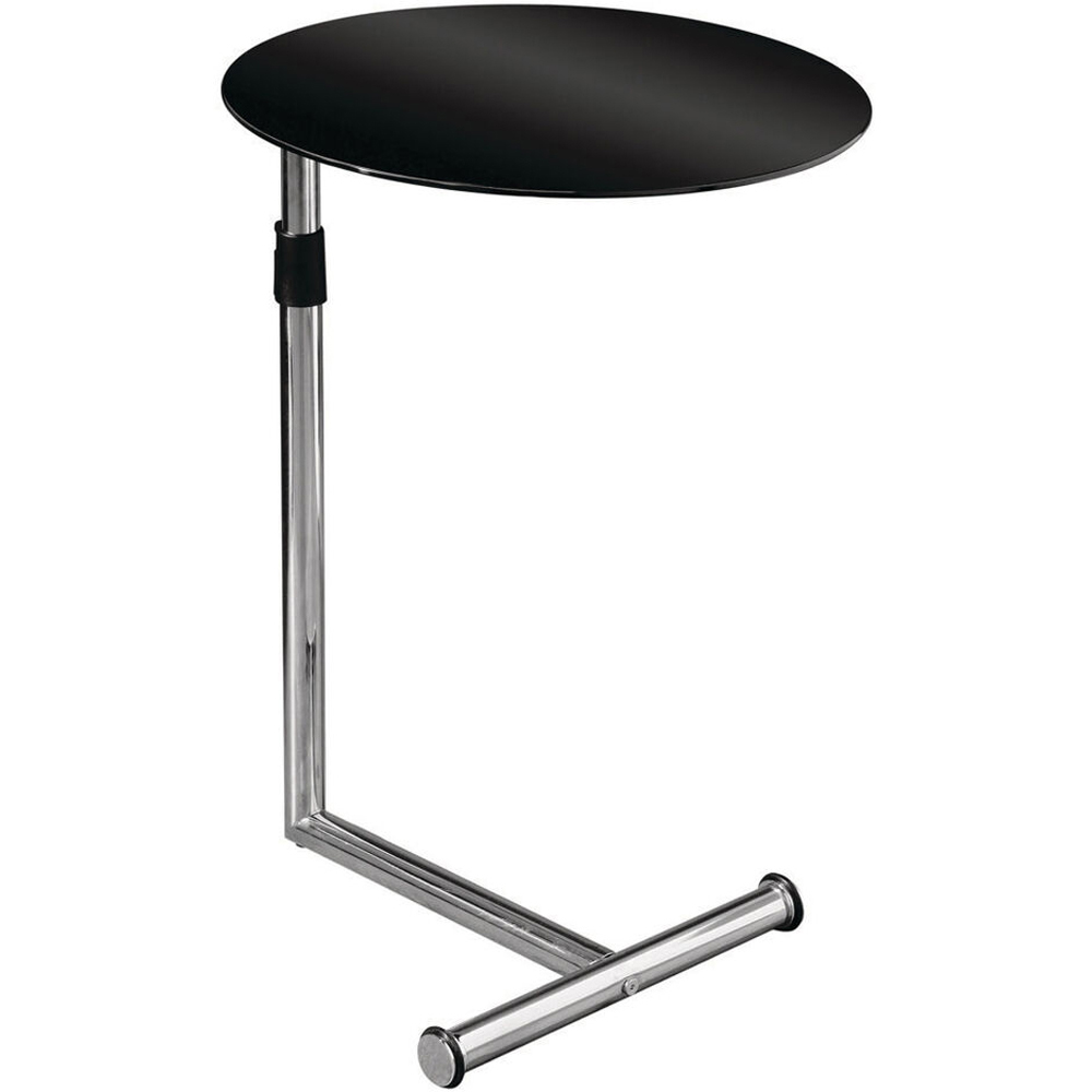 Premier Housewares Black Tempered Glass Side Table Image 5