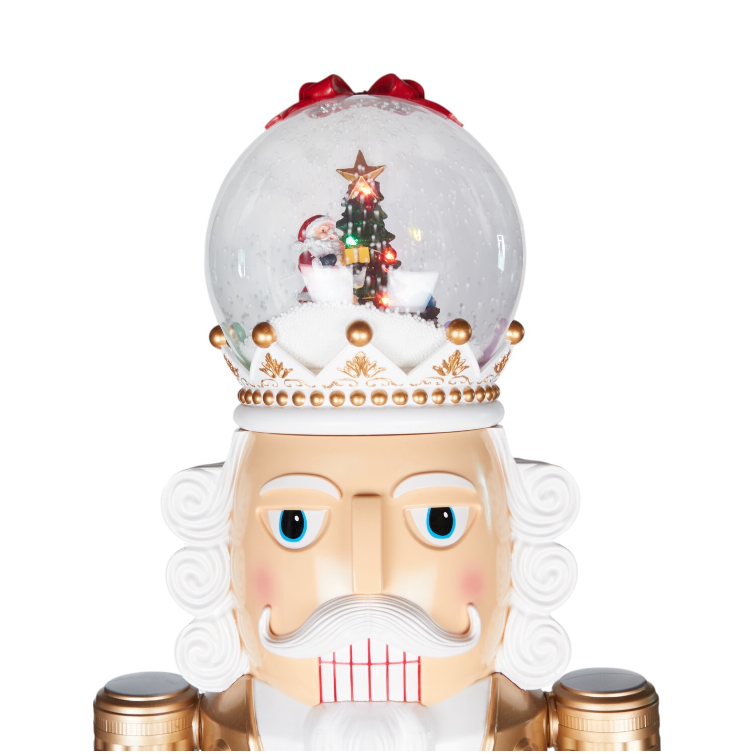 XL Standing Nutcracker Model White and Gold Image 5