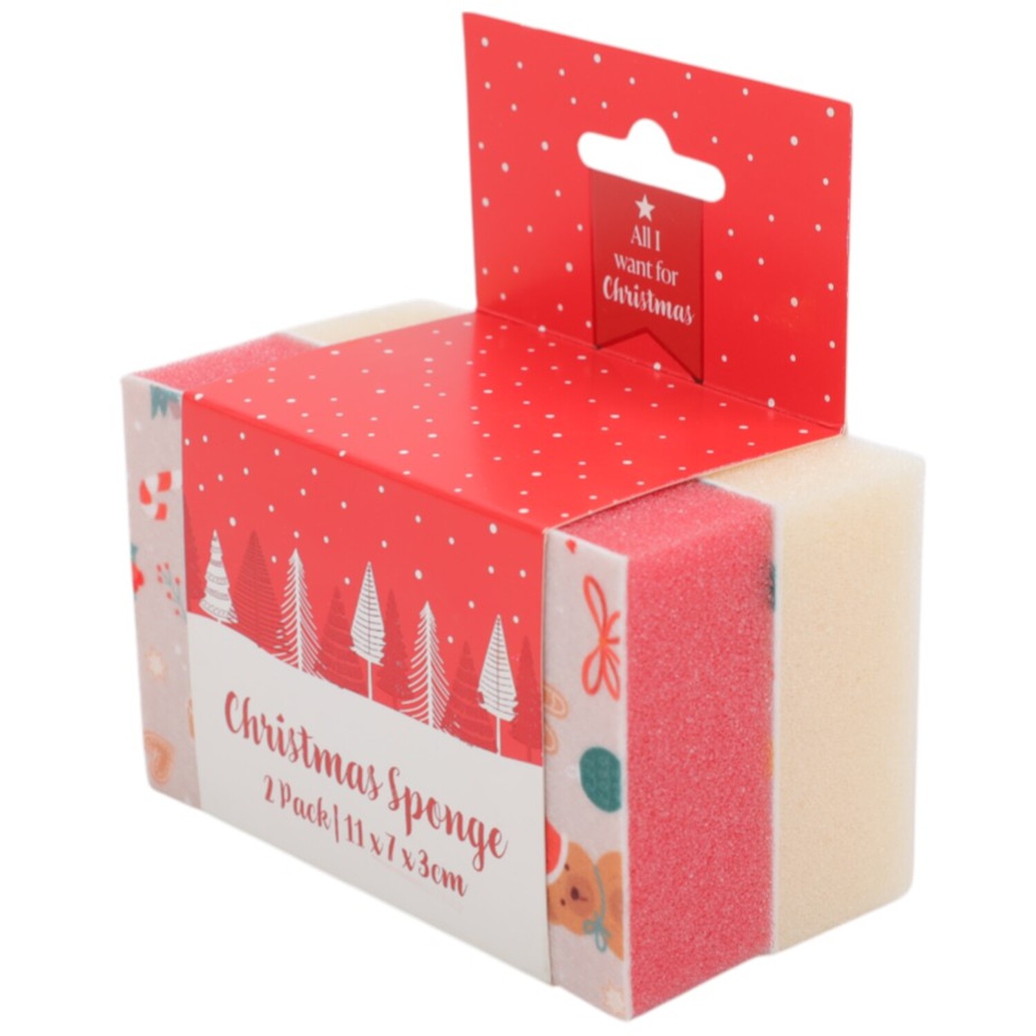 Pack of 2 Cosy Christmas Sponges Image 2