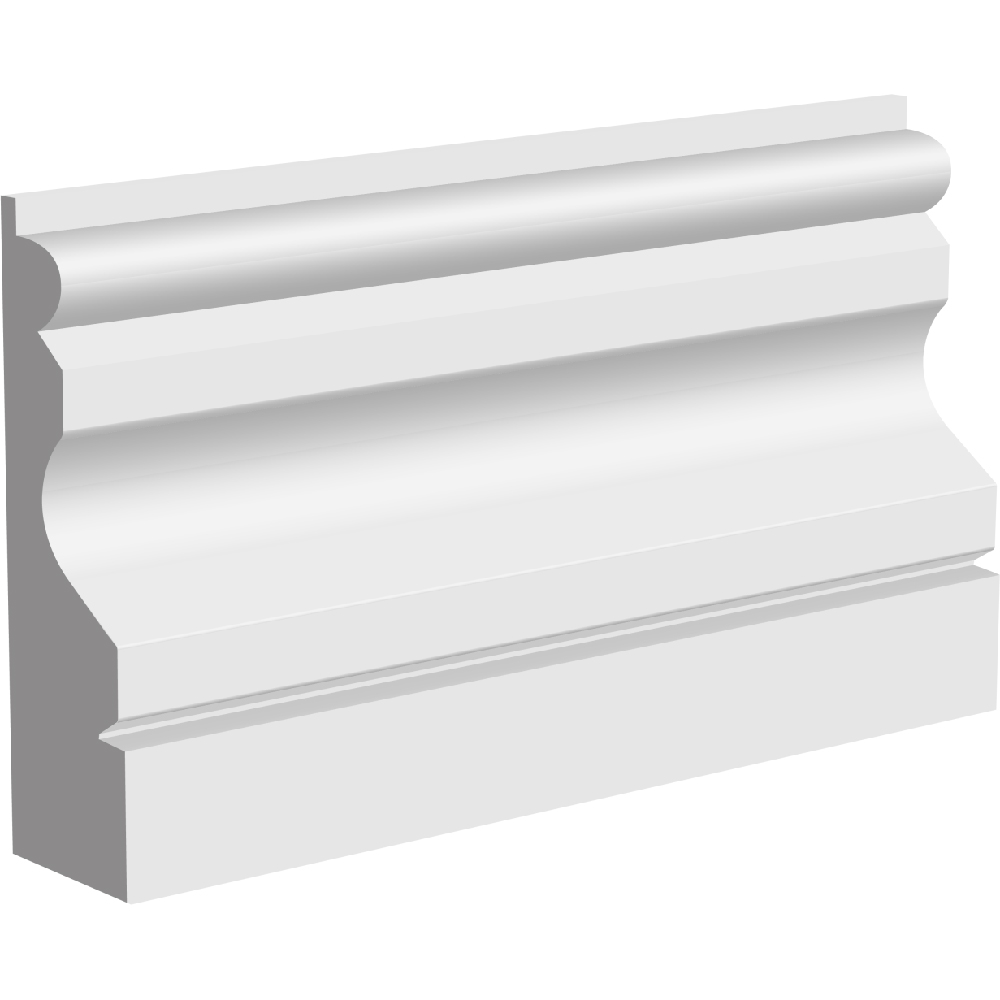 National Skirting White Ogee Primed Skirting Board 18mm 70 x 3040mm Image 1