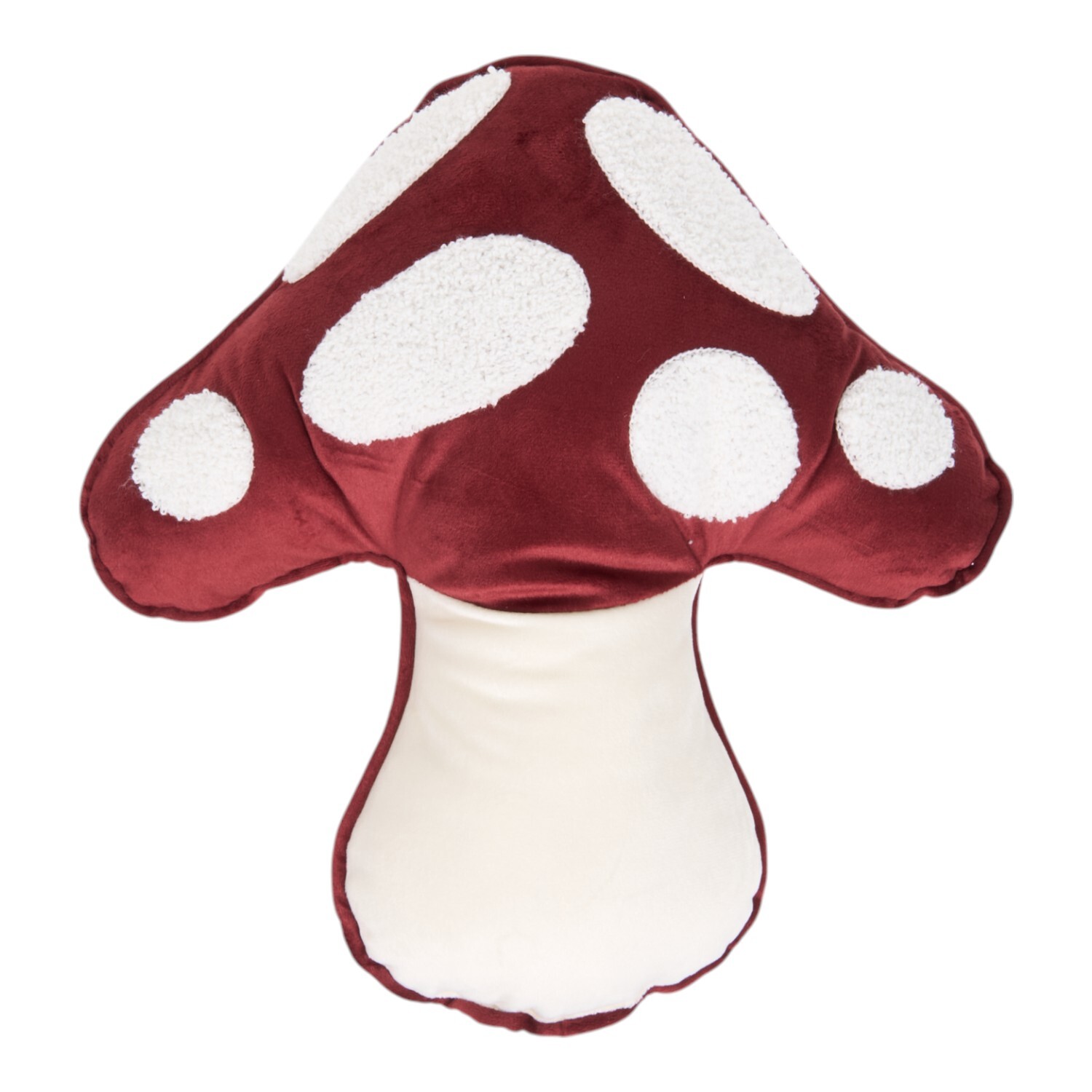 Assorted Toadstool Shaped Cushion Brown or Plum Image 1