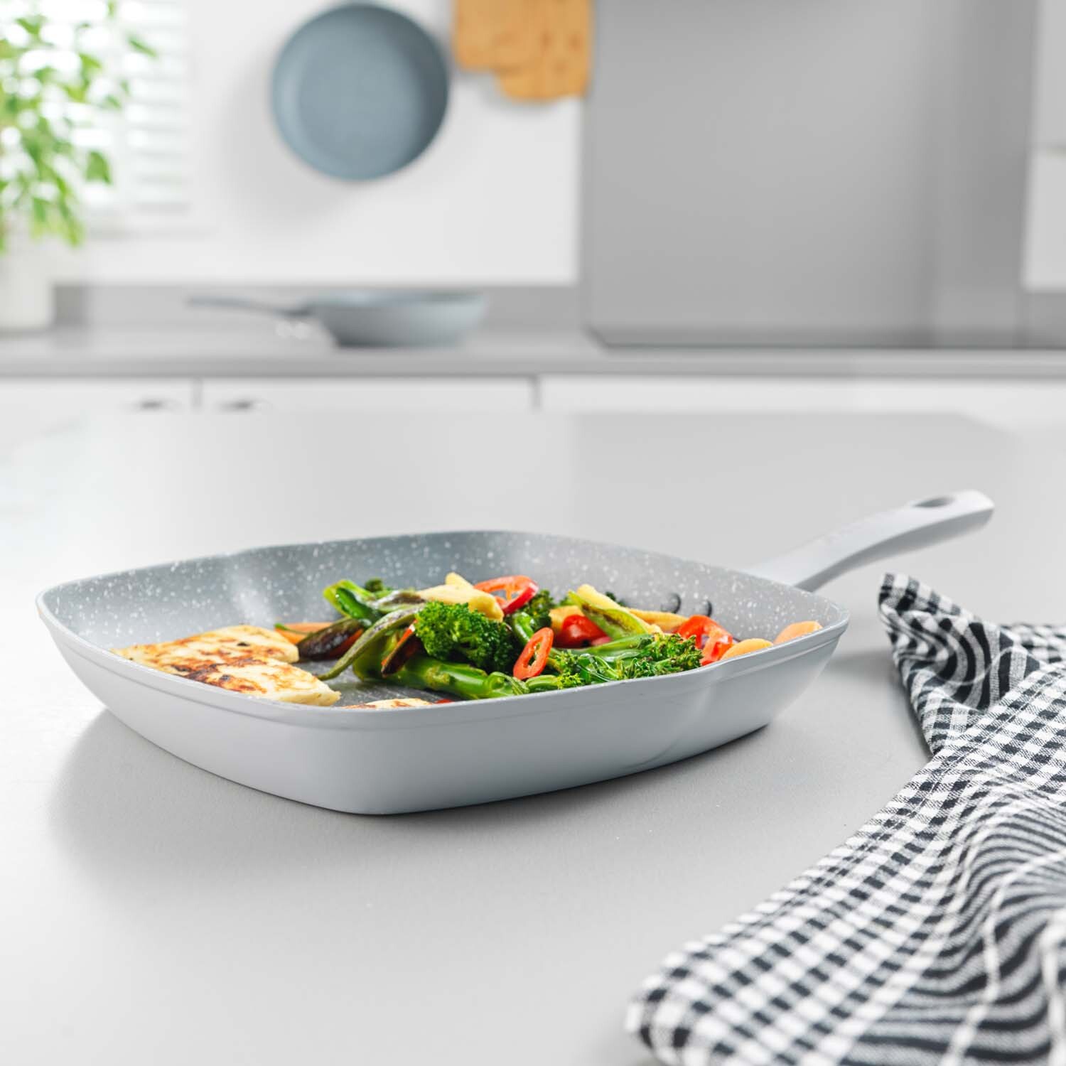 Salter Marblestone Griddle Grey Image 2