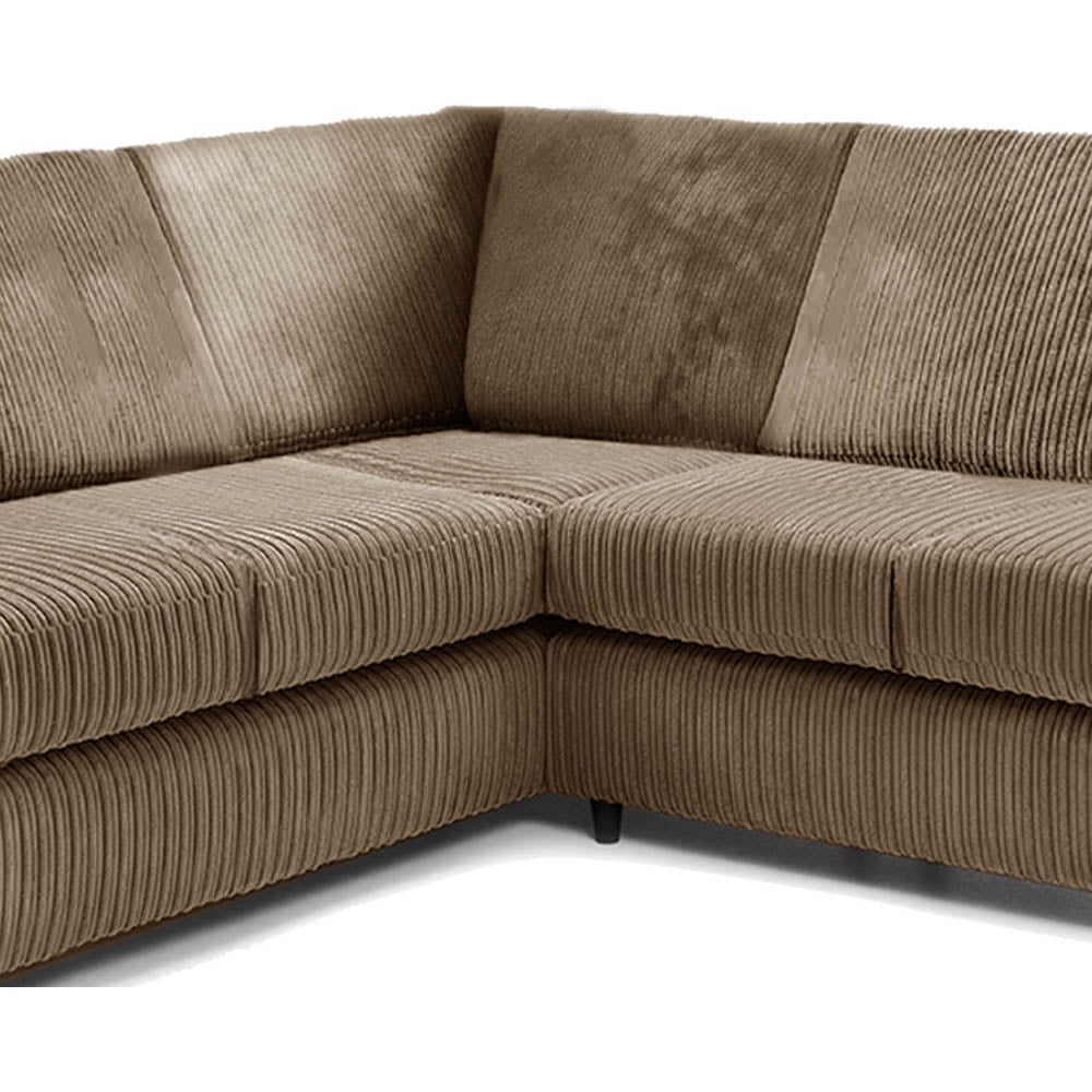 Luxor 5 Seater Coffee Jumbo Cord Full Back L Shaped Corner Sofa Set Image 5