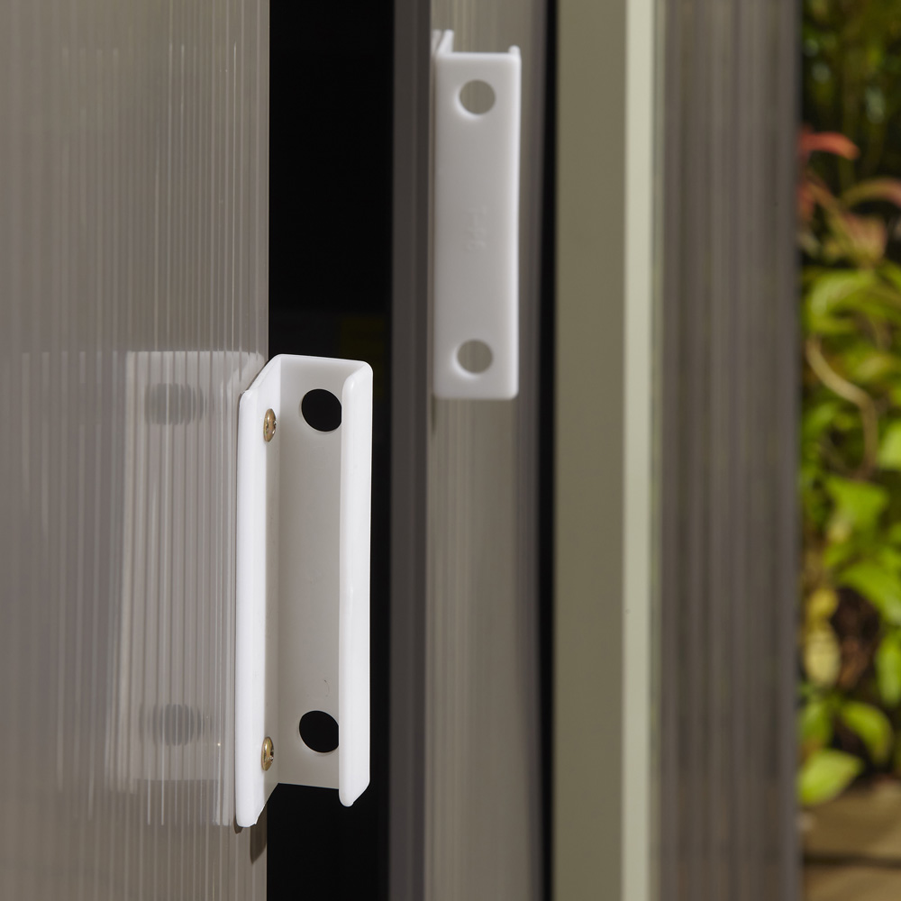 Rowlinson 10 x 12ft Light Grey Trentvale Apex Metal Garden Shed Image 3