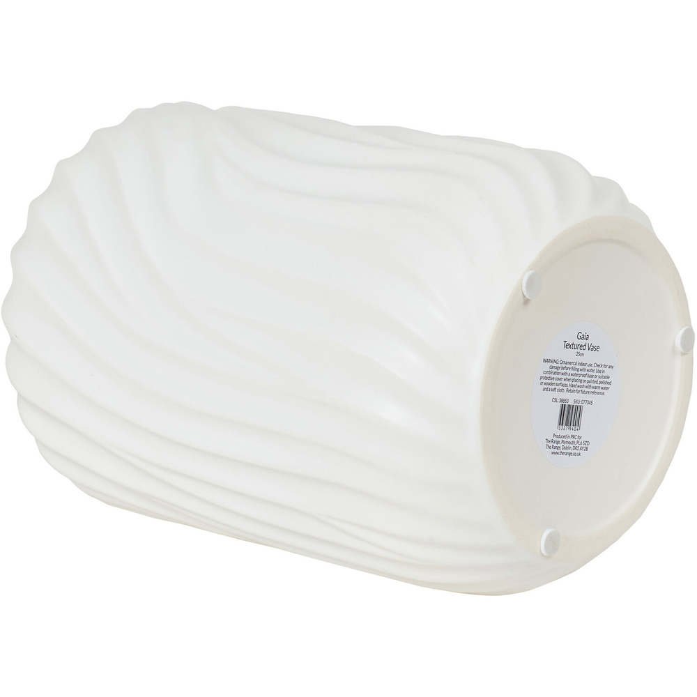 Gaia Textured Vase - White Image 4