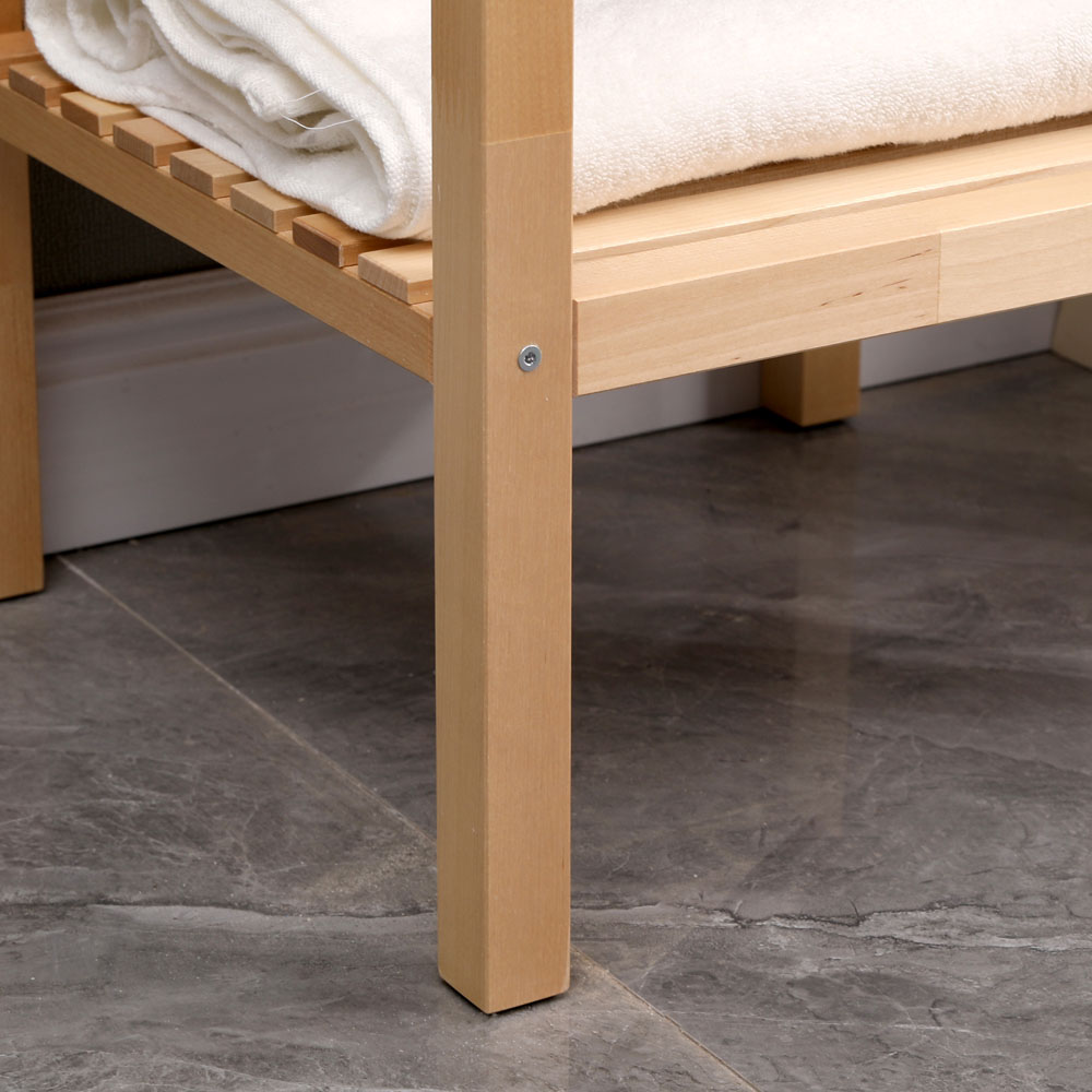 FurnitureHMD 3 Shelf Natural Birch Wood Bookcase Image 5