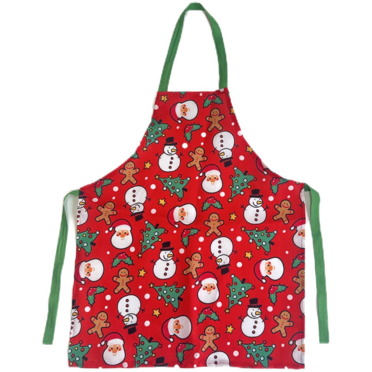 Children's Christmas Apron - Red Image