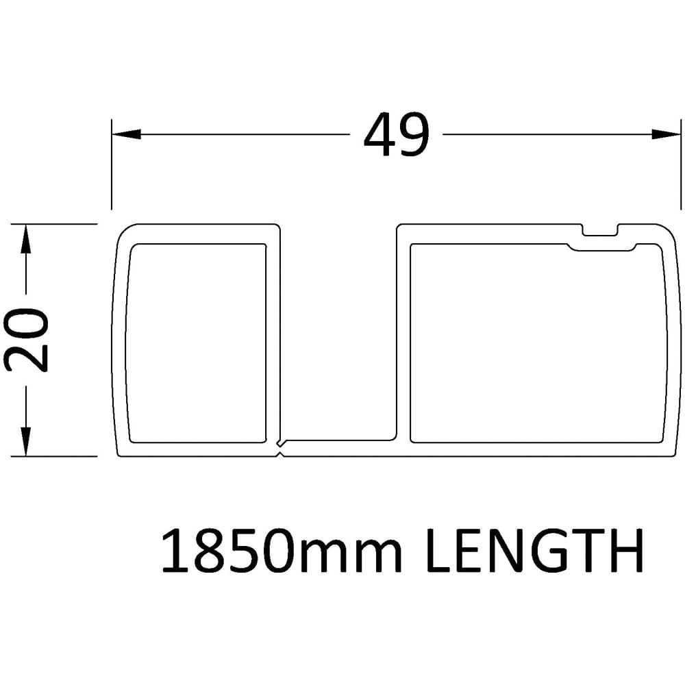 nuie Matt Black Profile Extension Kit 1850mm Image 3