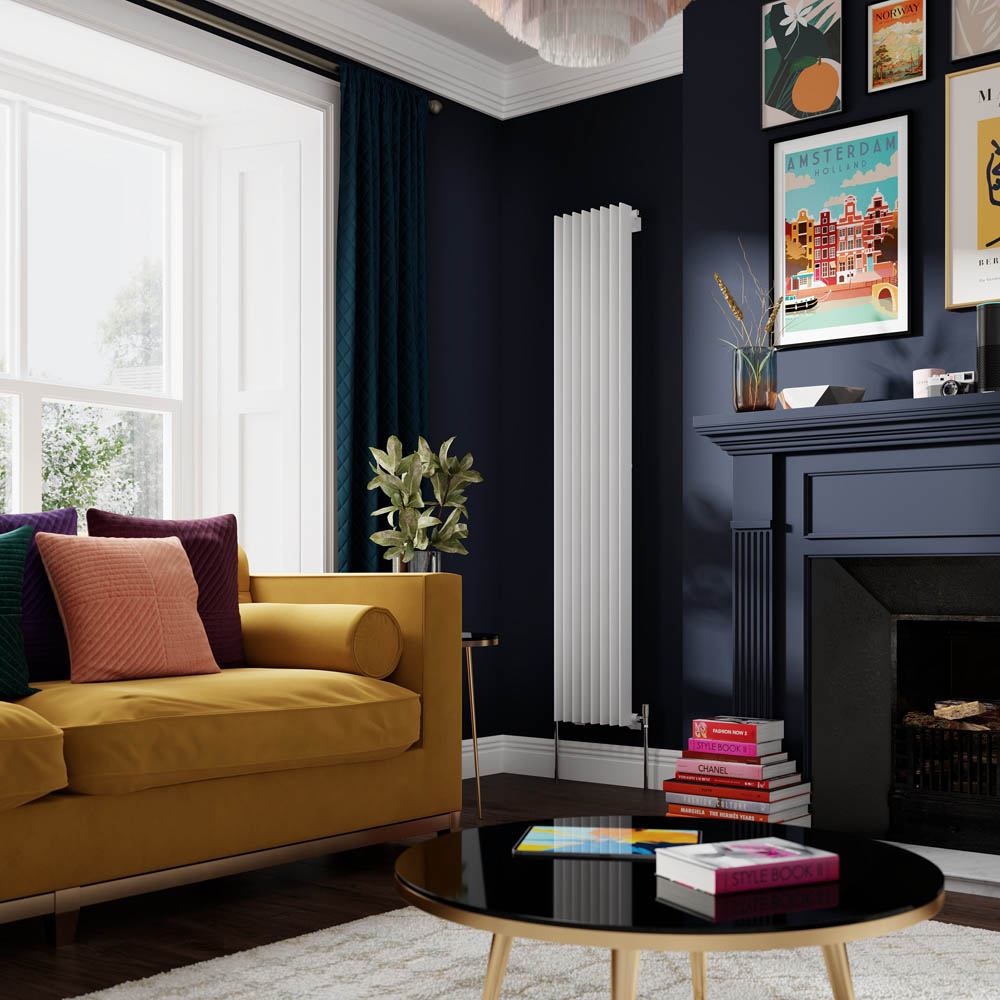 Henrad by Stelrad Verona Slimline White Radiator 2000 x 320mm Image 2