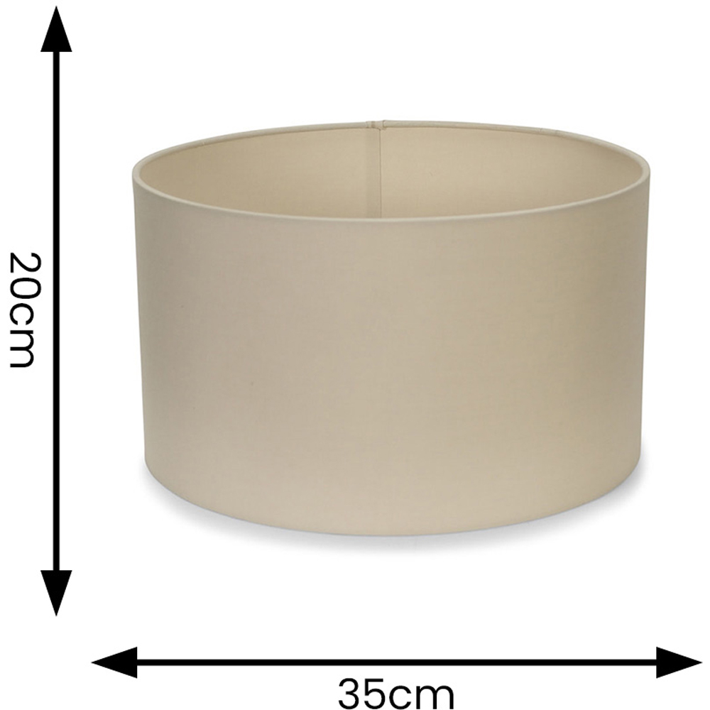 ValueLights Reni Natural Fabric Drum Ceiling Lamp Shade 35cm Image 6
