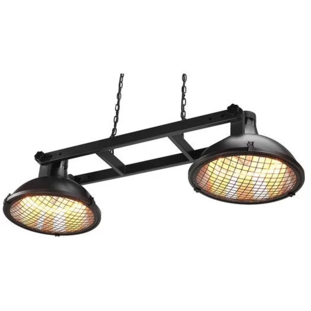 Shadow Diffusion Double Hanging Lamp Patio Heater with Remote 3000W Image