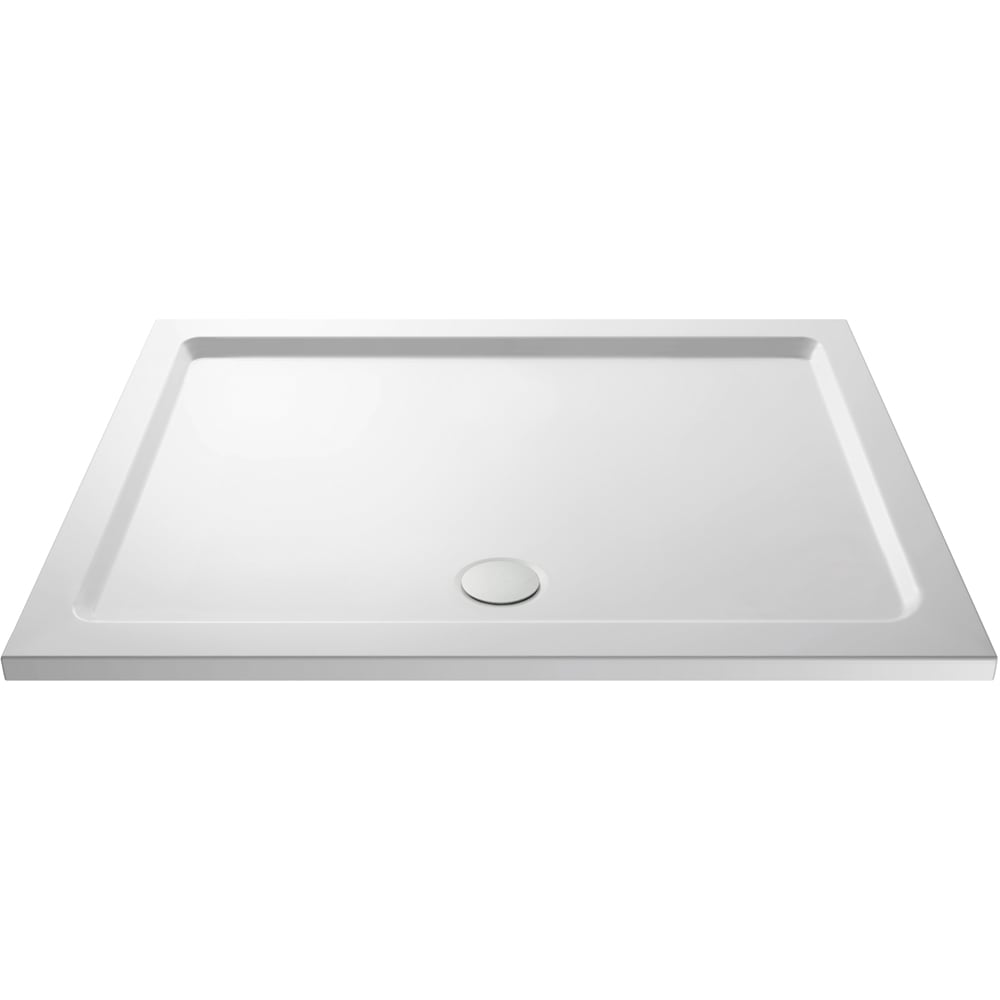 nuie White Rectangular Slimline Shower Tray 1800 x 900mm Image 1