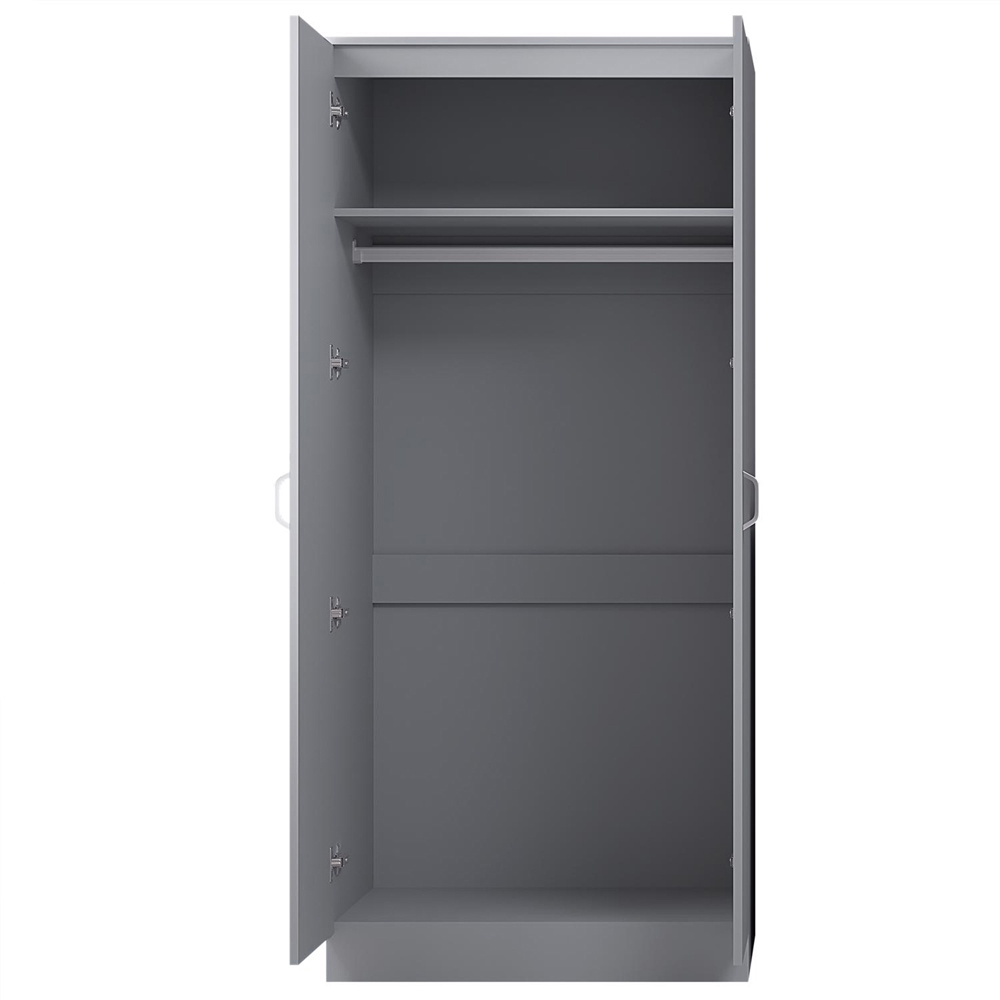FWStyle Tunis 2 Door Matt Grey Wardrobe Image 4
