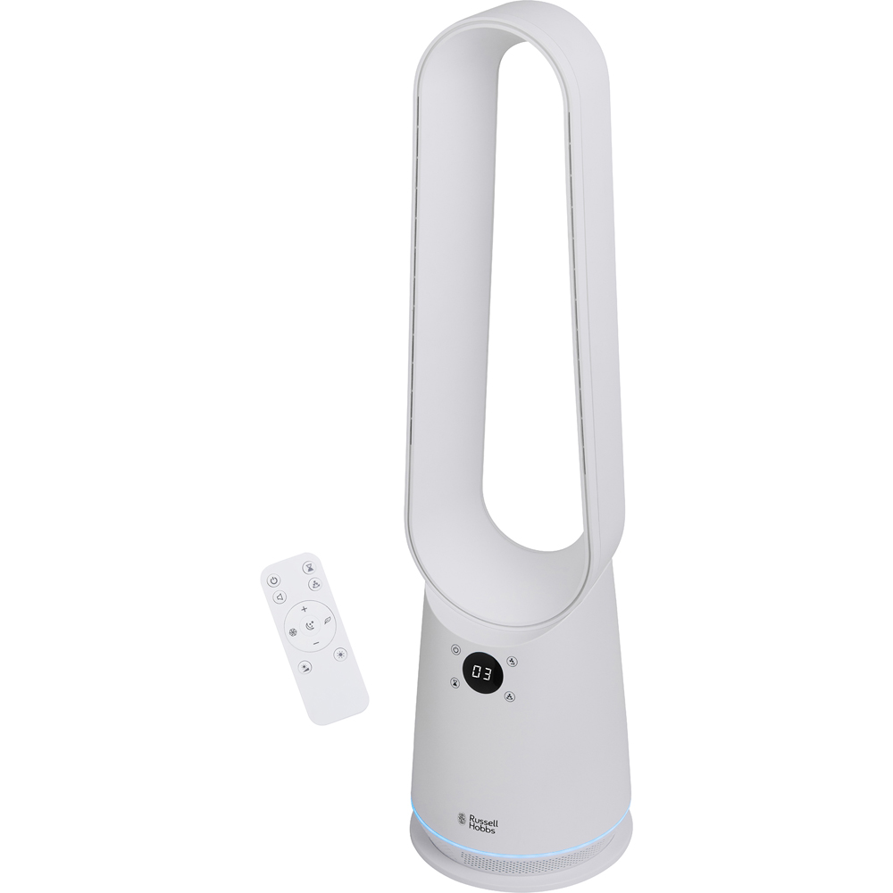 Russell Hobbs White Bladeless Cooling Fan with Remote Image 2