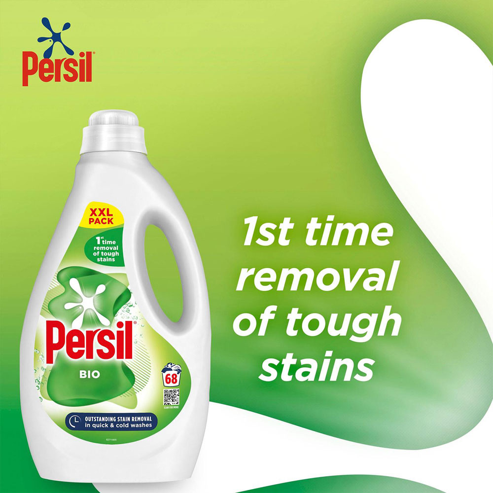 Persil Bio Liquid Detergent XXL 68 Washes 1.836L 5 Pack Image 5