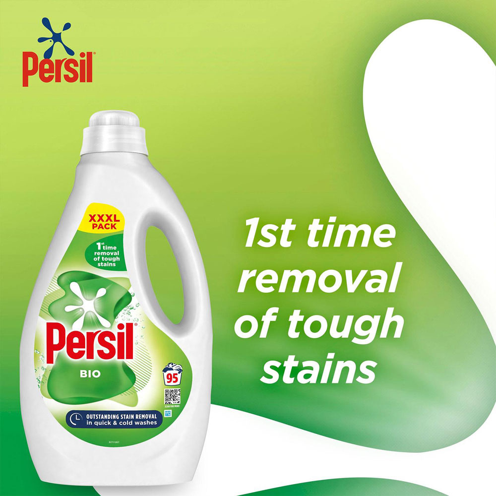 Persil Bio Liquid Detergent XXXL 95 Washes 2.565 Litre 2 Pack Image 7