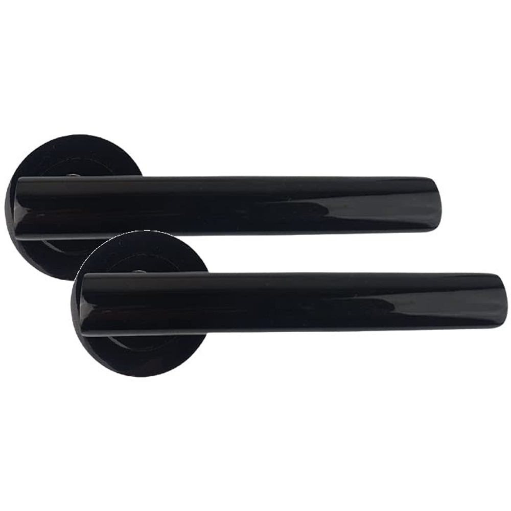 Golden Grace Metallic Black T-Bar Door Handle Set Image 2