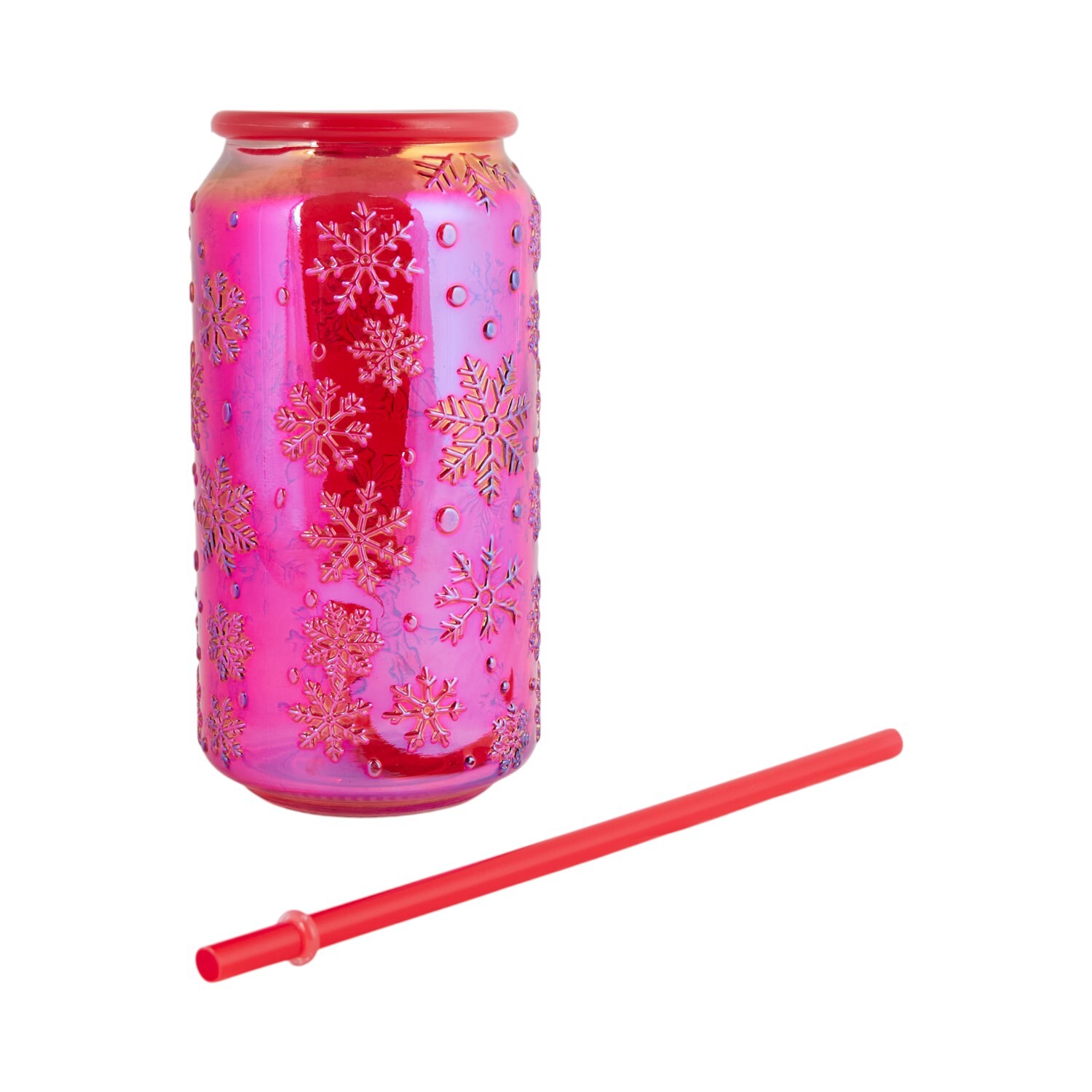 Xmas Iridescent Glass Jar Image 3