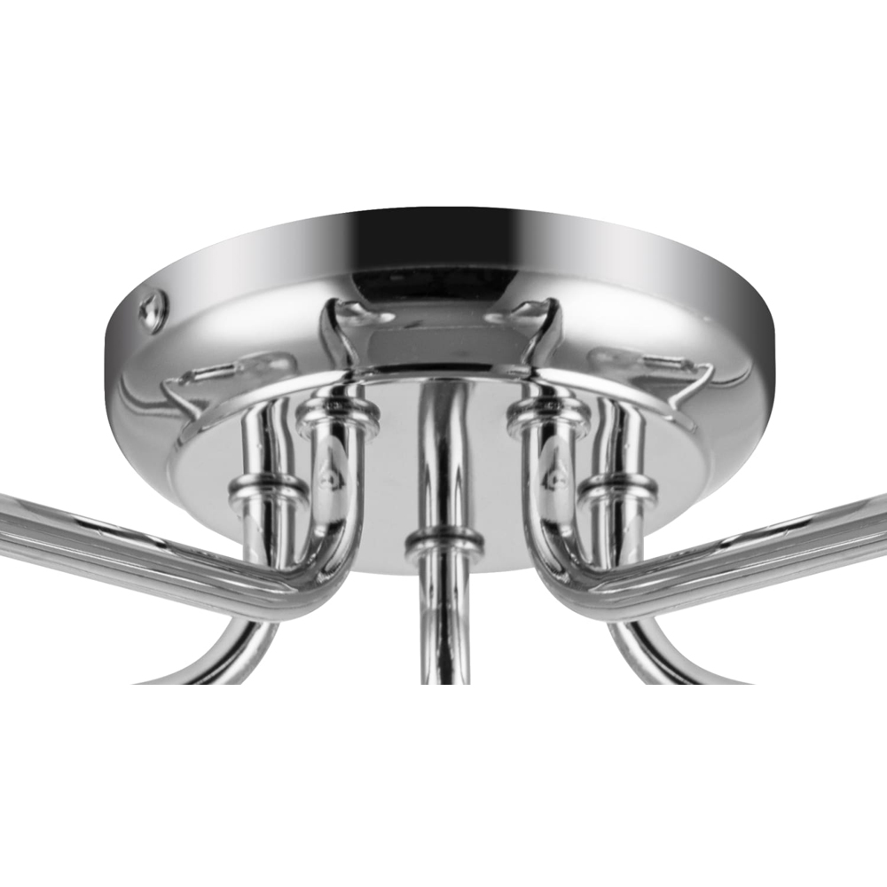 Cosylyte Fraser 5 Light Chrome Metal Flush Ceiling Light Image 5