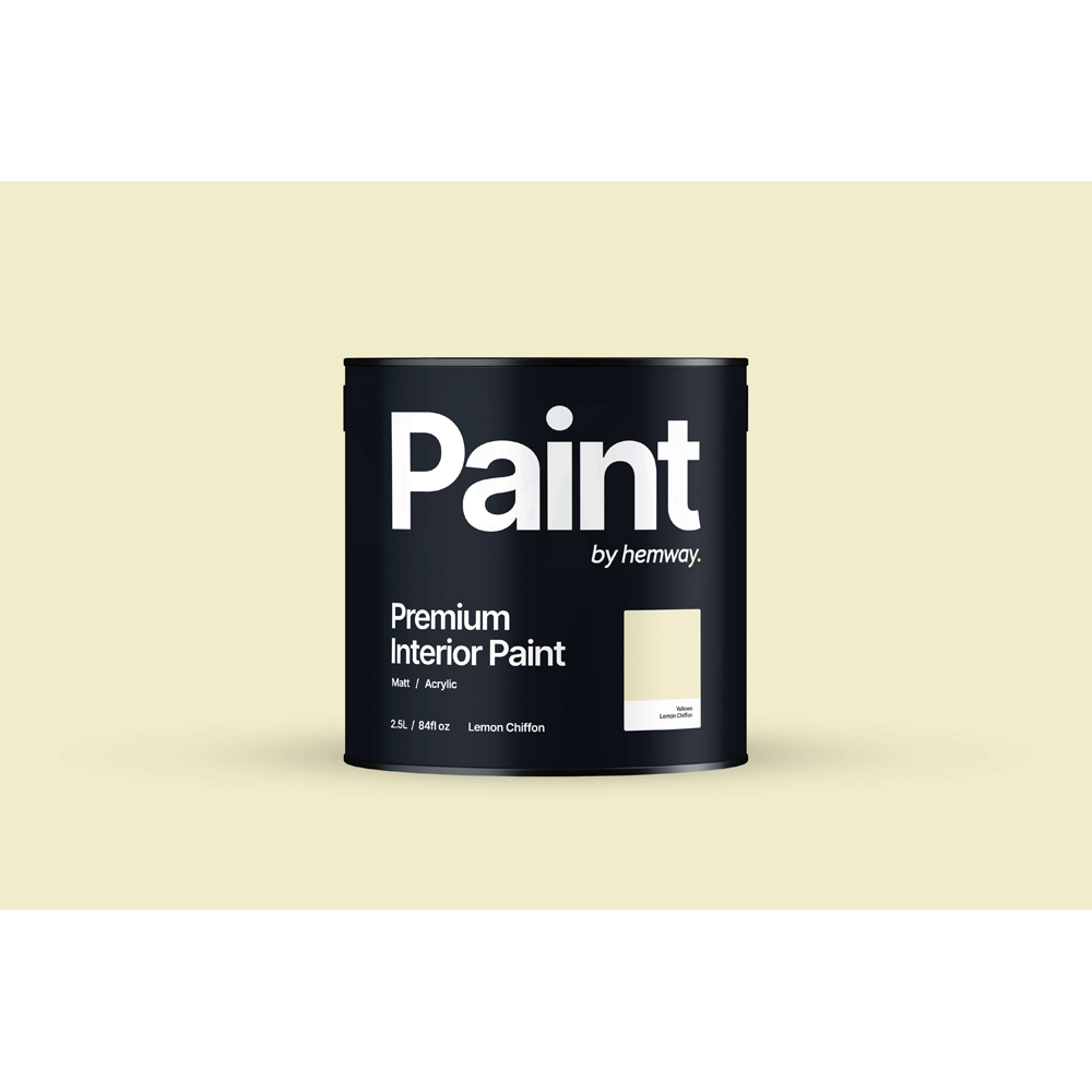 Hemway Lemon Chiffon Interior Matt Acrylic Emulsion Paint 2.5L Image 8