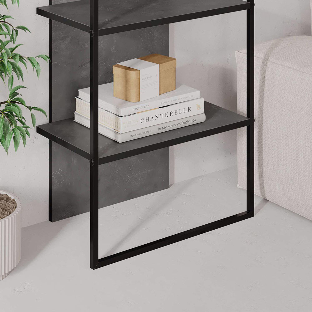 FWStyle Archy 5 Tier Grey Dual Tone Bookcase Display Unit Image 5