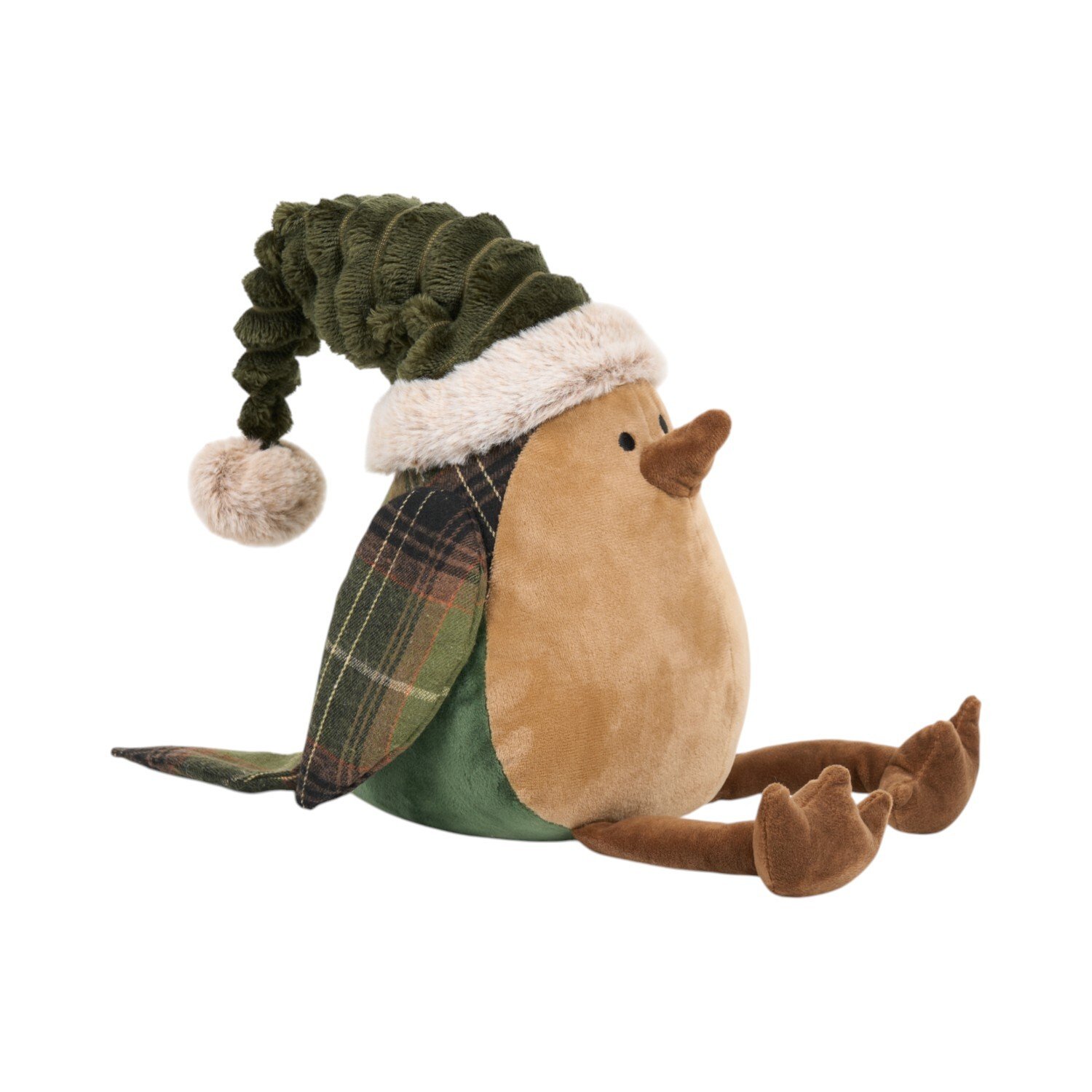 Festive Robin Doorstop Brown Image 2