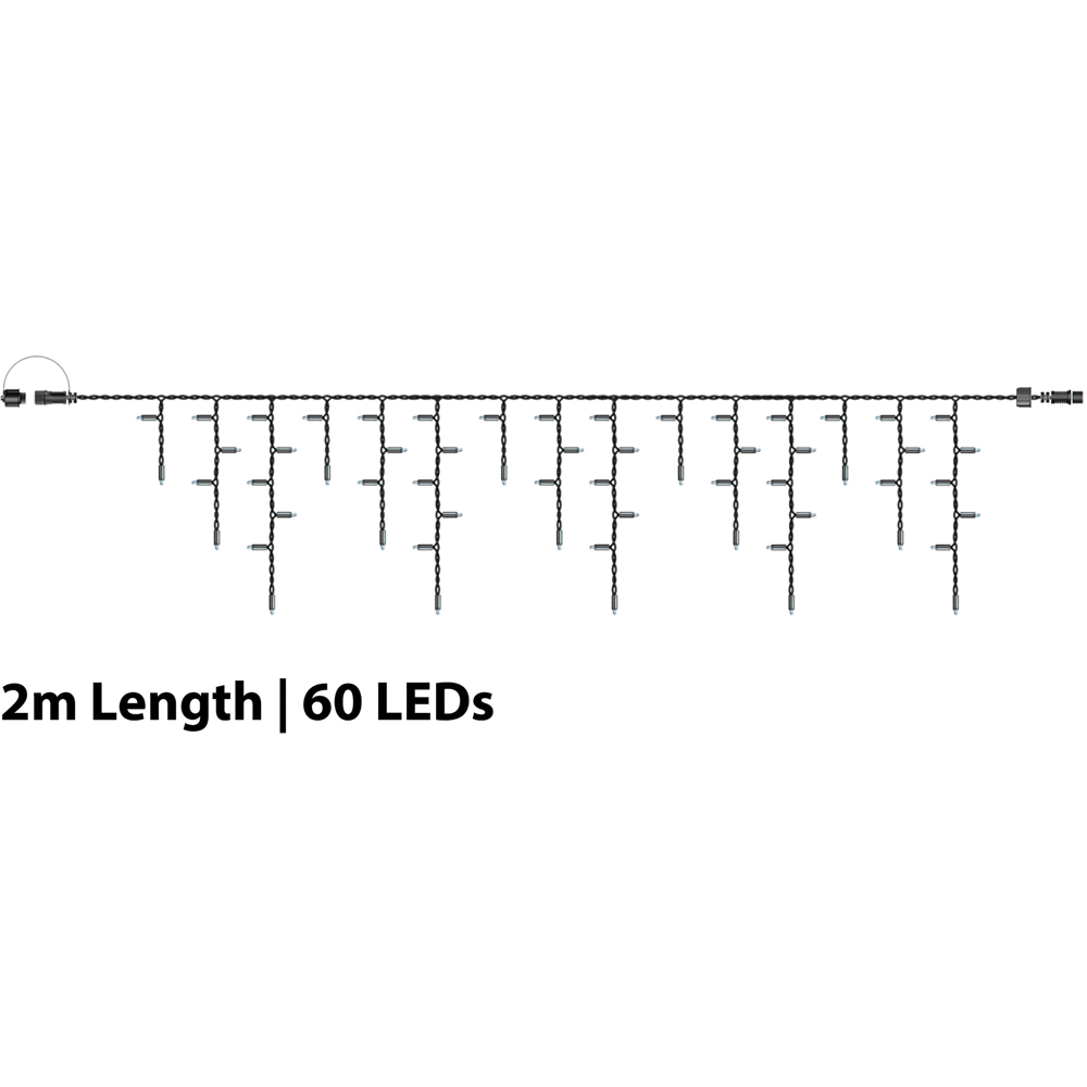 Eagle Connect 60 Warm White LED Twinkle Effect Icicle Light 2m Image 7