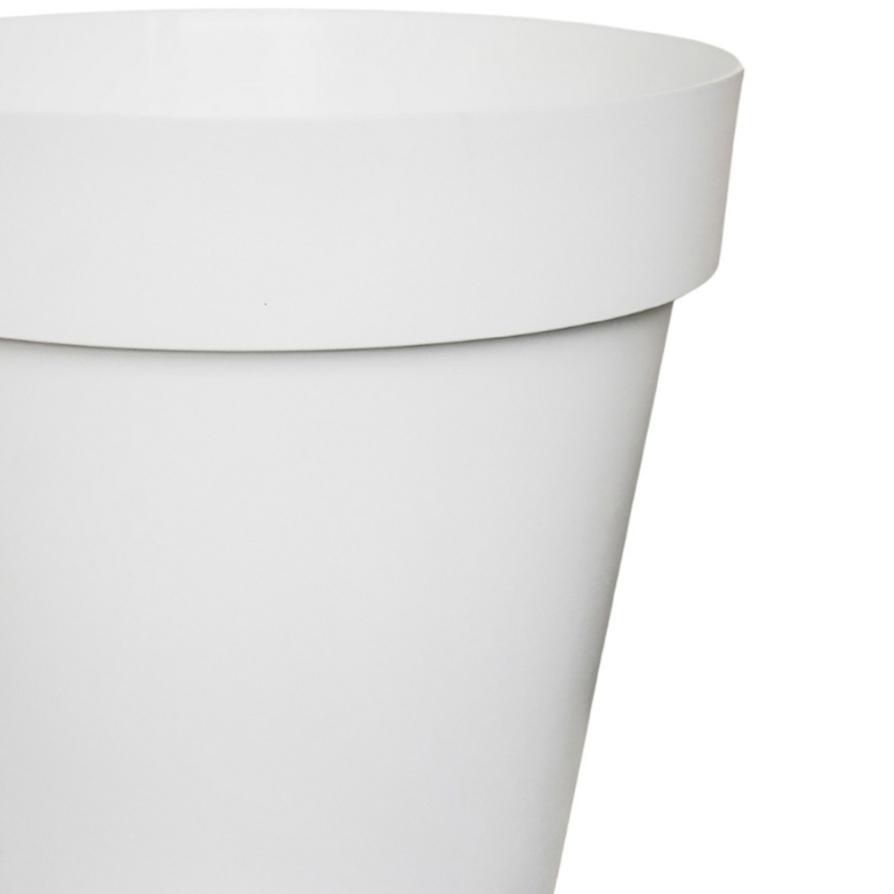 Ivyline Cleo White Planter with Wheels 40cm Image 3