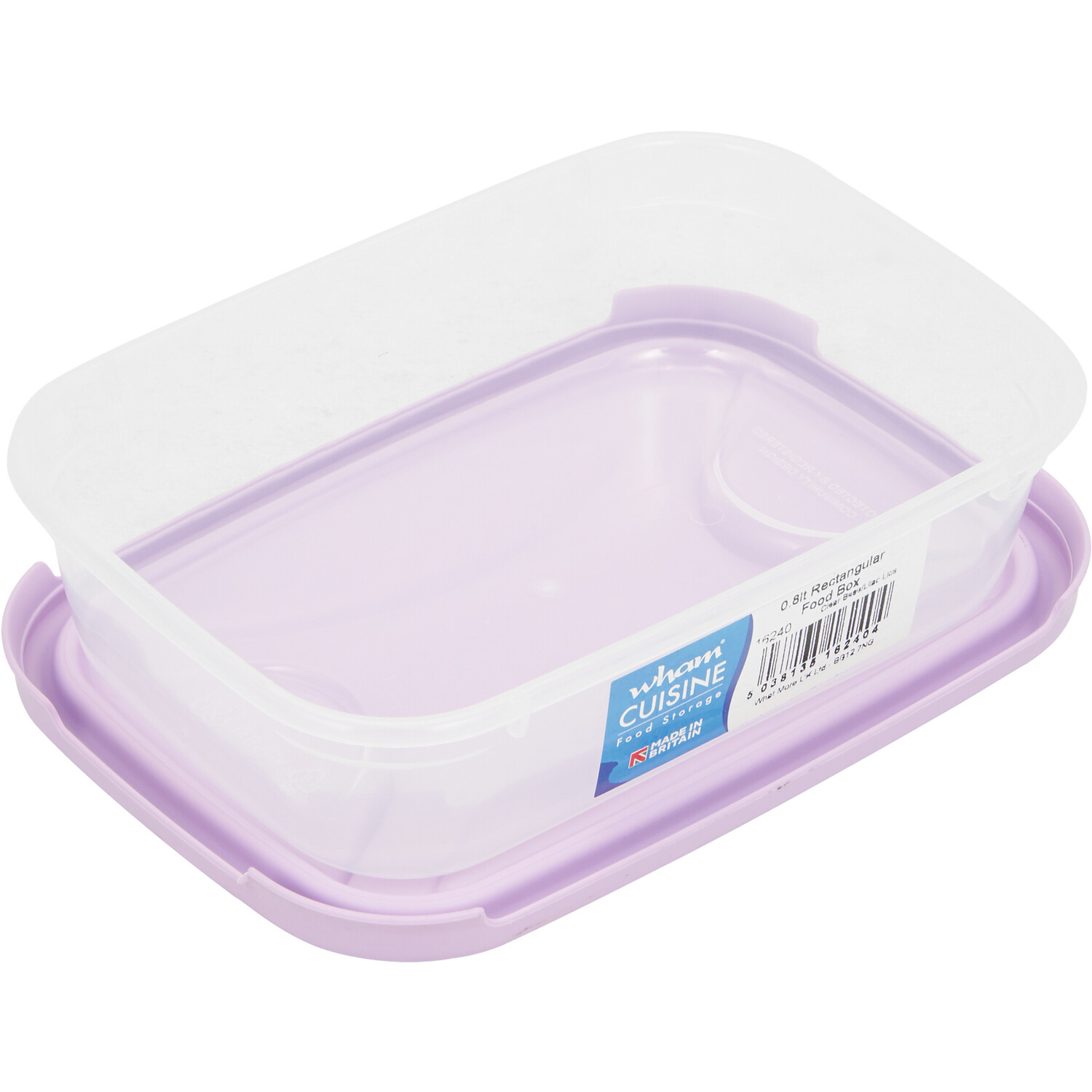 Rectangular Food Box & Lid - Lilac / 800ml Image 4