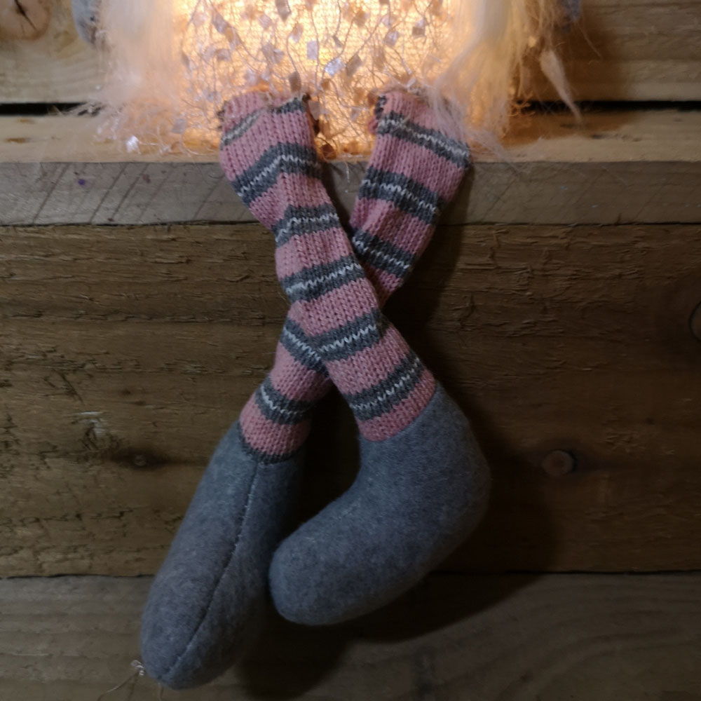 Samuel Alexander Sitting Female Gonk with Pink Hat and Dangly Legs LED Christmas Decoration 50cm Image 5