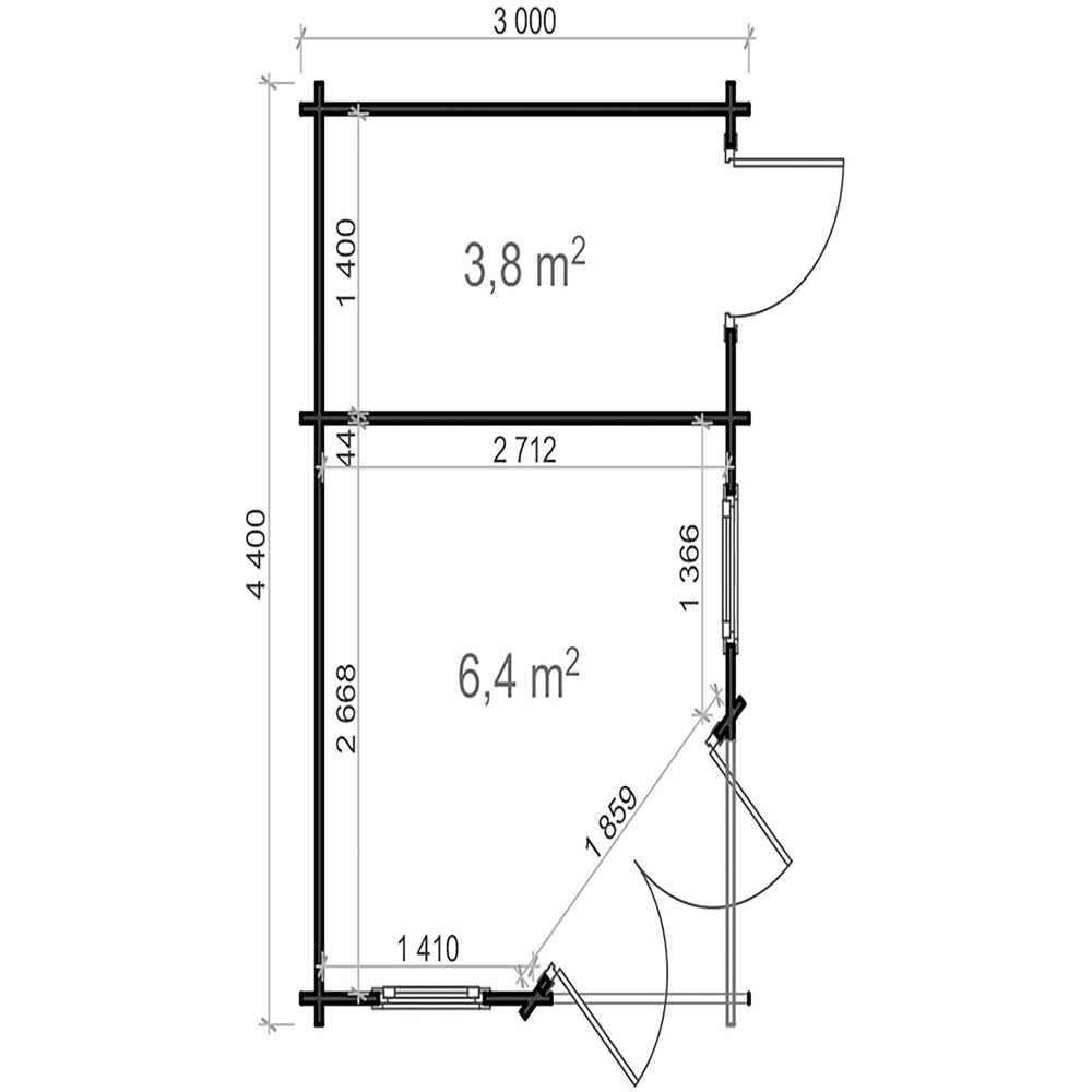 Shire Rita 10 x 14ft Log Cabin Image 8