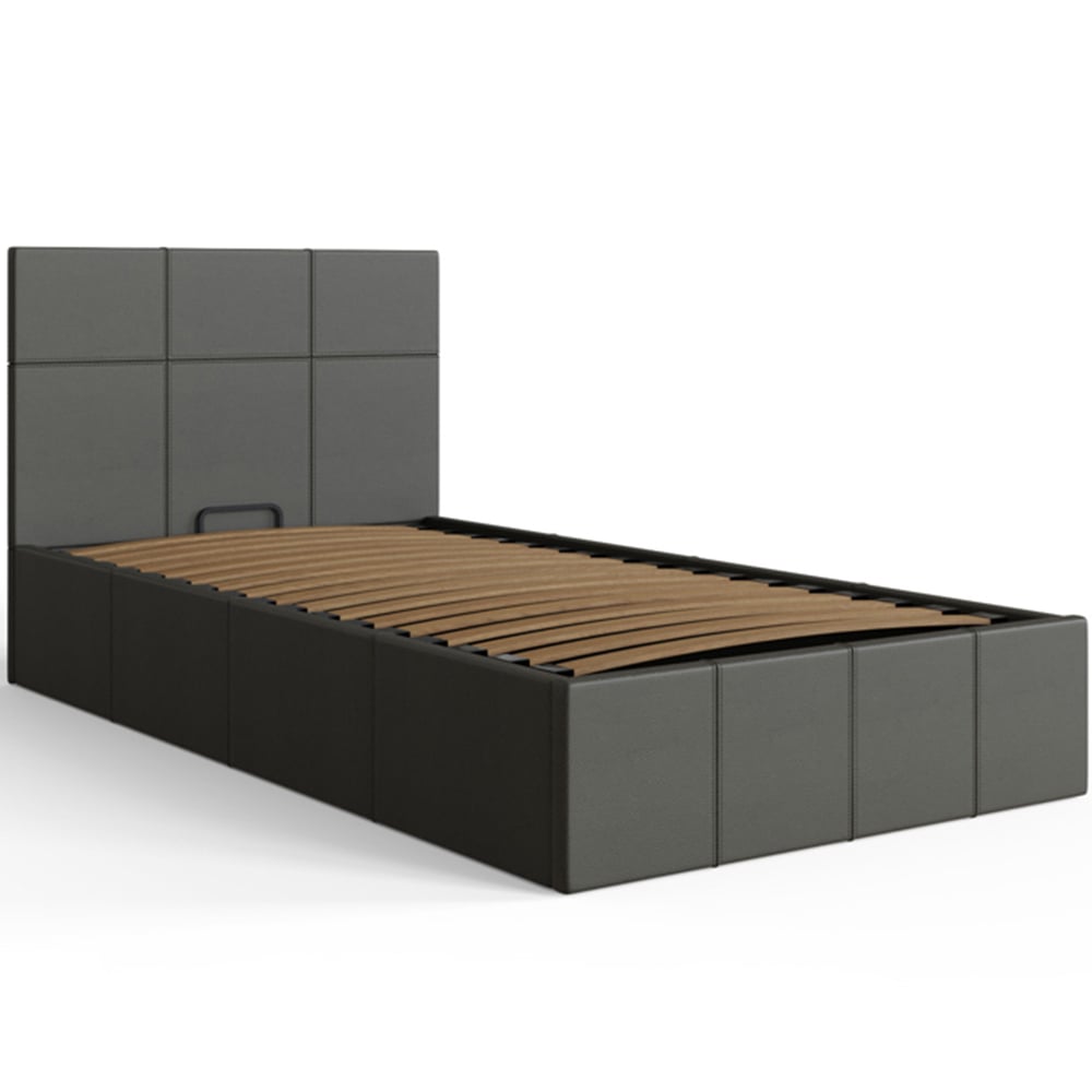 GFW Single Grey End Lift Ottoman Bed Image 2