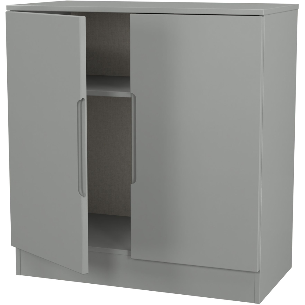 Crowndale Milan 2 Door Dusk Grey Storage Cabinet Ready Assembled Image 6