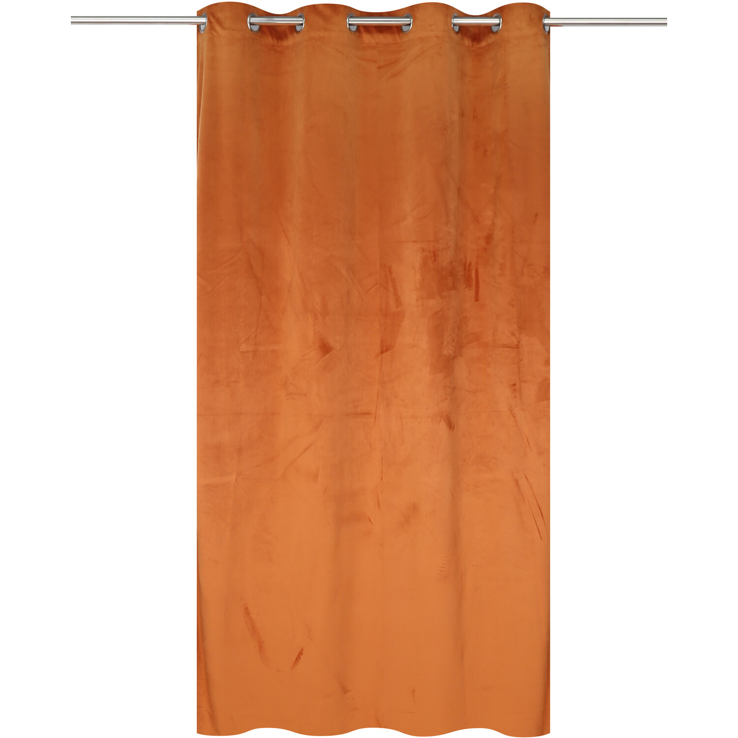 Neptune Velvet Panel Curtain Rust Image 2