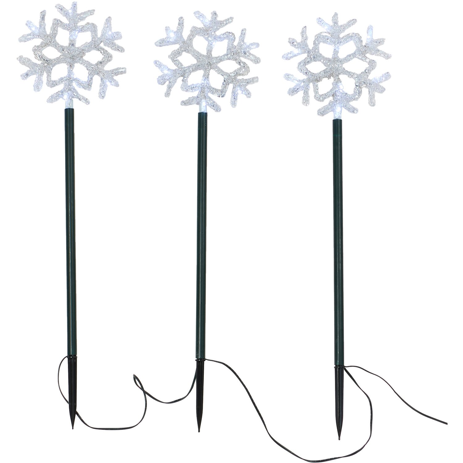 Set of 8 Snowflake Garden Stakes Image 3