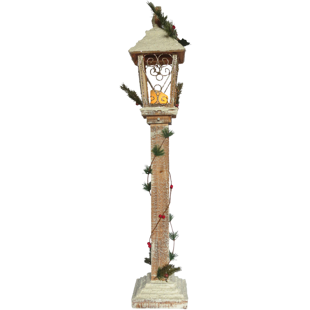 Flicker Candle Snowy Lantern - Multicolour Image 2