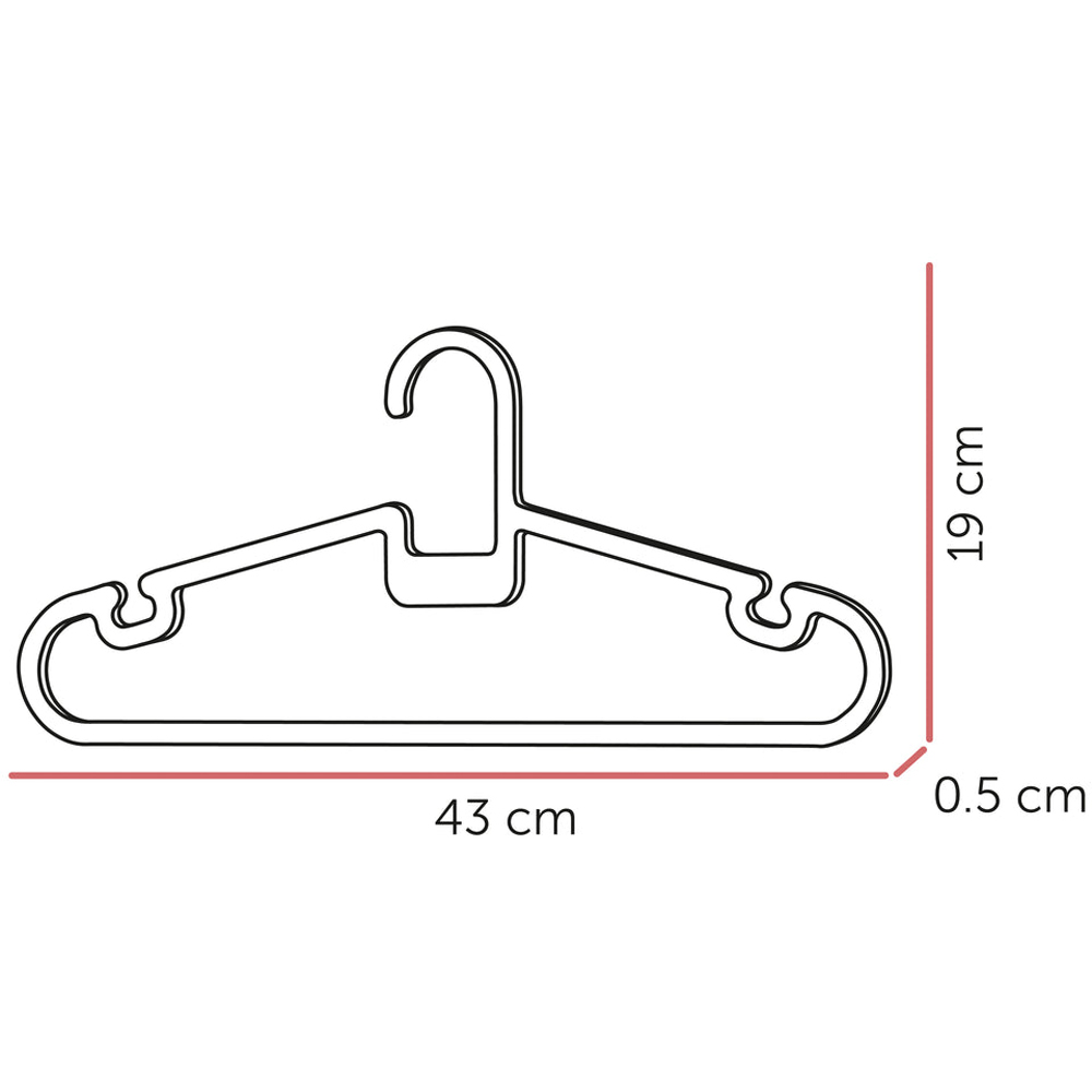 ReBorn Agian Grey Plastic Coat Hanger 8 Pack Image 7