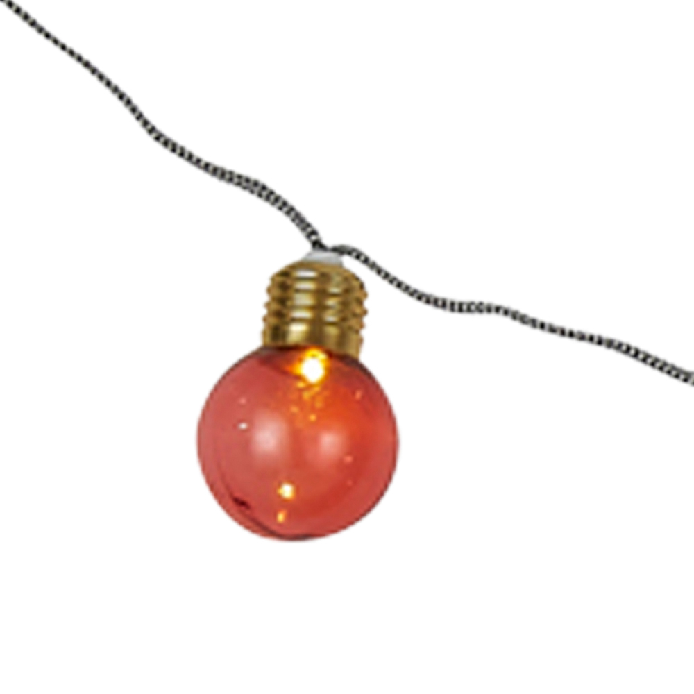 Lighting Collection IP44 Festival Festoon Solar LED Outdoor String Lights Image 3